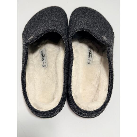 Birkenstock Zermatt Shearling Lined Slipper Shoe Black Gray Mens US10 main image 5